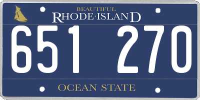 RI license plate 651270