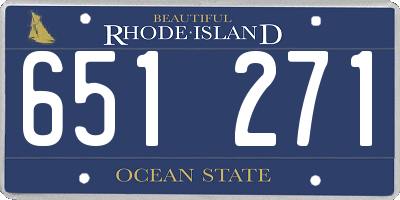 RI license plate 651271