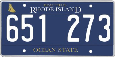 RI license plate 651273