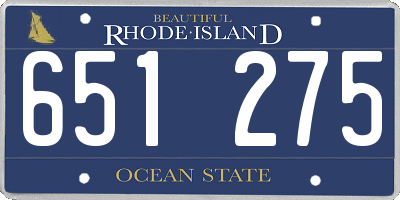RI license plate 651275