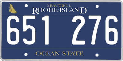 RI license plate 651276