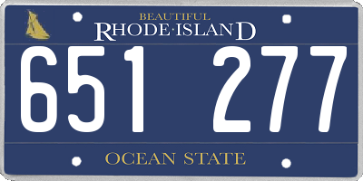 RI license plate 651277