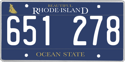 RI license plate 651278