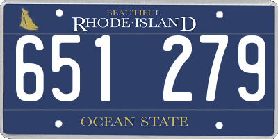 RI license plate 651279