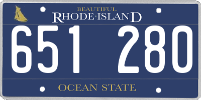 RI license plate 651280