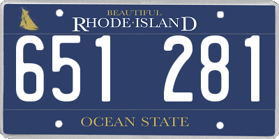 RI license plate 651281
