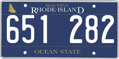 RI license plate 651282