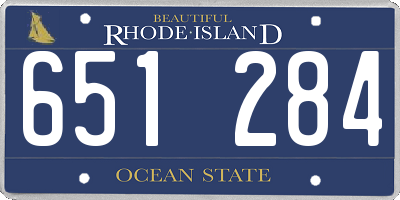 RI license plate 651284