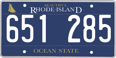 RI license plate 651285