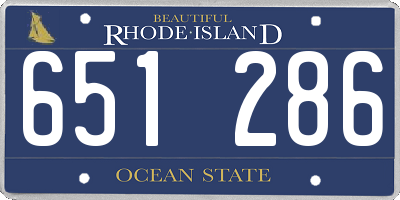 RI license plate 651286