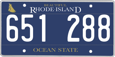 RI license plate 651288