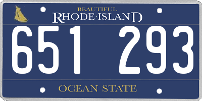 RI license plate 651293