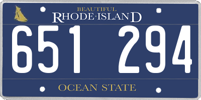 RI license plate 651294