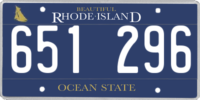 RI license plate 651296