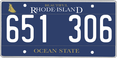 RI license plate 651306