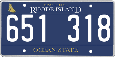 RI license plate 651318