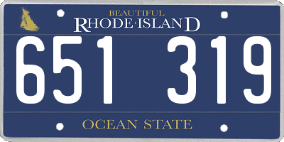RI license plate 651319