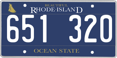RI license plate 651320