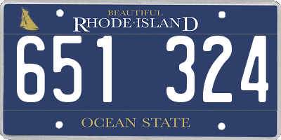 RI license plate 651324