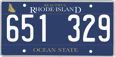 RI license plate 651329