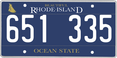 RI license plate 651335