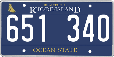 RI license plate 651340