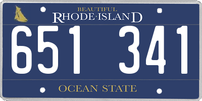 RI license plate 651341