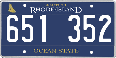 RI license plate 651352