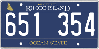 RI license plate 651354