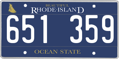 RI license plate 651359