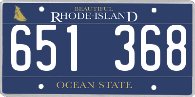 RI license plate 651368