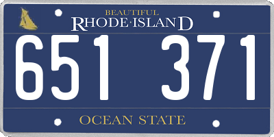 RI license plate 651371