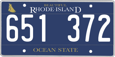 RI license plate 651372