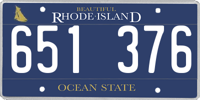 RI license plate 651376