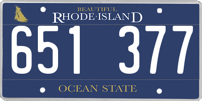 RI license plate 651377