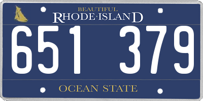 RI license plate 651379