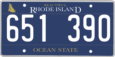 RI license plate 651390