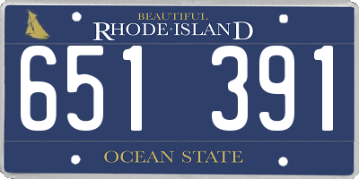 RI license plate 651391