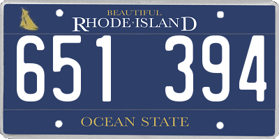 RI license plate 651394