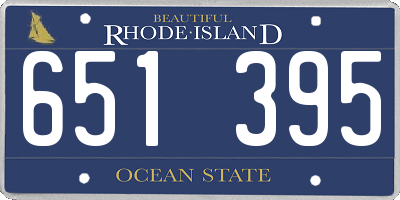 RI license plate 651395