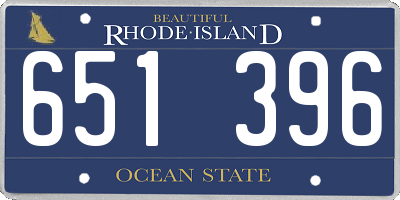 RI license plate 651396
