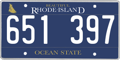 RI license plate 651397