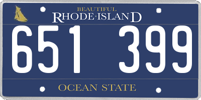 RI license plate 651399