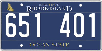 RI license plate 651401