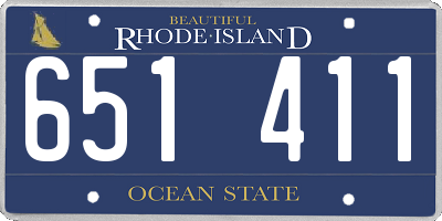 RI license plate 651411