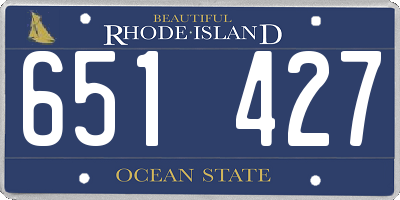 RI license plate 651427