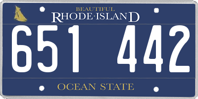 RI license plate 651442