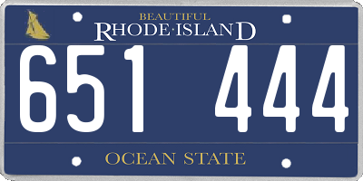 RI license plate 651444