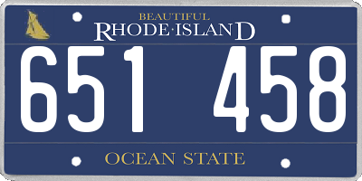 RI license plate 651458