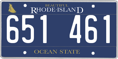 RI license plate 651461